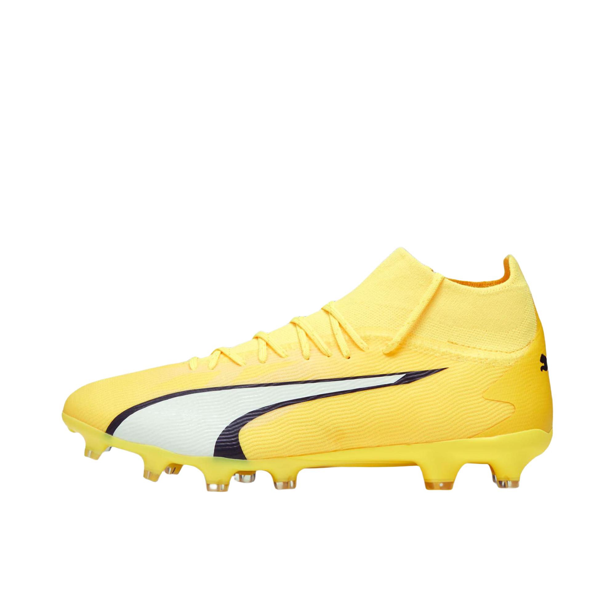 推荐商品：Puma/彪马 Ultra Pro MG 人造草坪 比赛训练 防滑耐磨 舒适百搭 休闲 短钉 胶质 圆头 织物 足球鞋 黄色