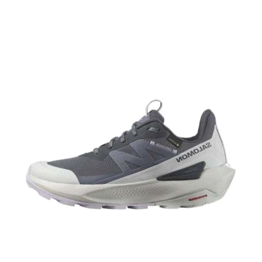 推荐商品：Salomon/萨洛蒙 Elixir ACTIV GTX 户外休闲鞋 织物支撑缓震防水透气防滑耐磨舒适百搭系带长距离徒步 女款/灰色