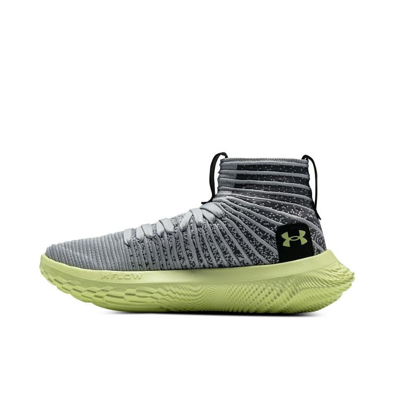 推荐商品：Under Armour/安德玛 FUTR X Elite 套脚 圆头 减震透气 轻便耐磨 时尚百搭 篮球鞋 3024977 灰色/绿色