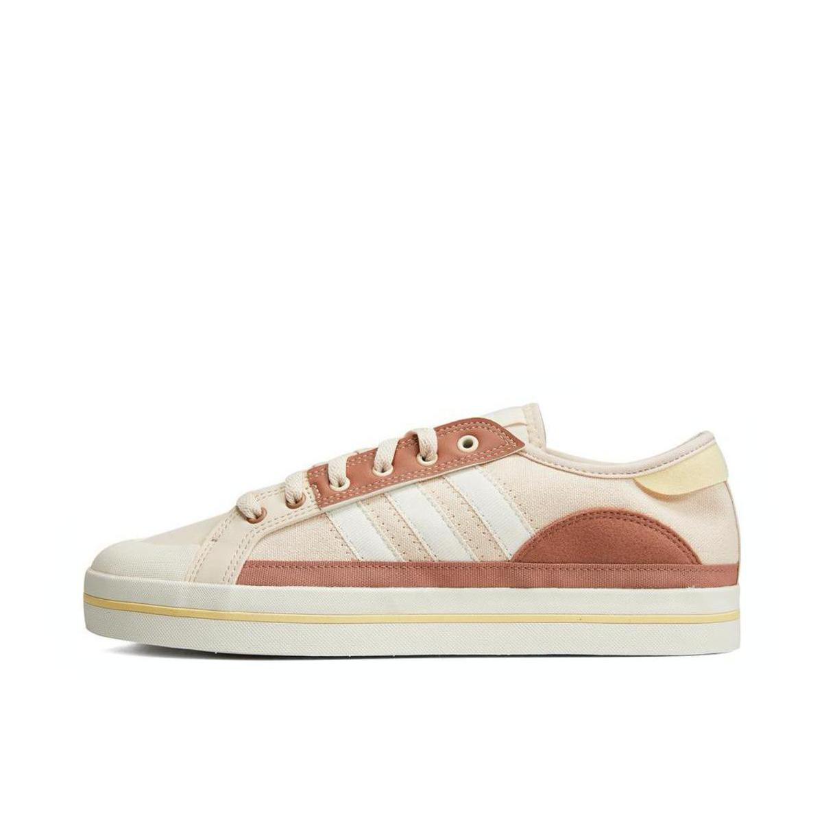 推荐商品：adidas Neo City Canvas 板鞋 潮流百搭防滑耐磨舒适轻便 米色/褐色