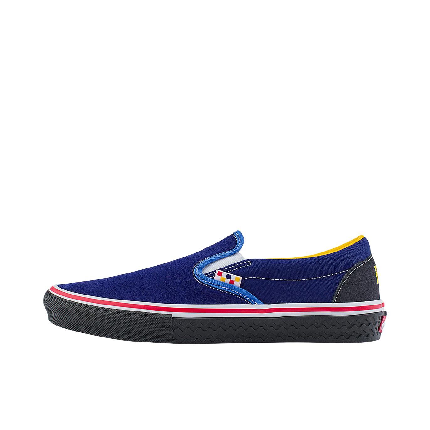 推荐商品：Vans/范斯 Classic Slip-on 防滑 简约 棋盘格 一脚蹬 百搭 休闲 帆布鞋 PA’DIN MUSA联名/蓝色