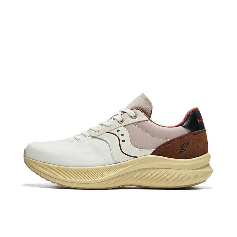 推荐商品：Saucony/索康尼 Slay Icon 全速 缓震透气 舒适耐磨 复古 跑鞋 白色/棕色