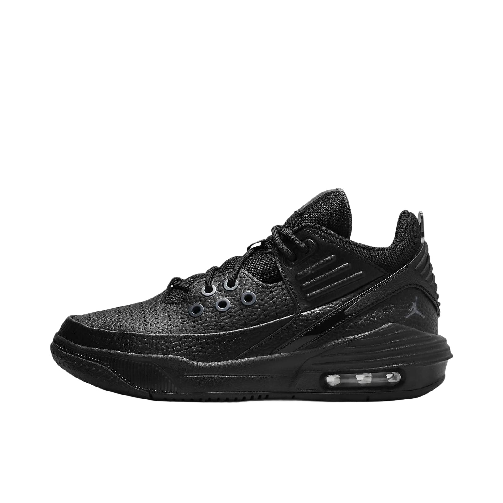 推荐商品：Jordan Max Aura 5 篮球鞋 舒适减震防滑耐磨透气支撑织物复古气垫 大童/黑色