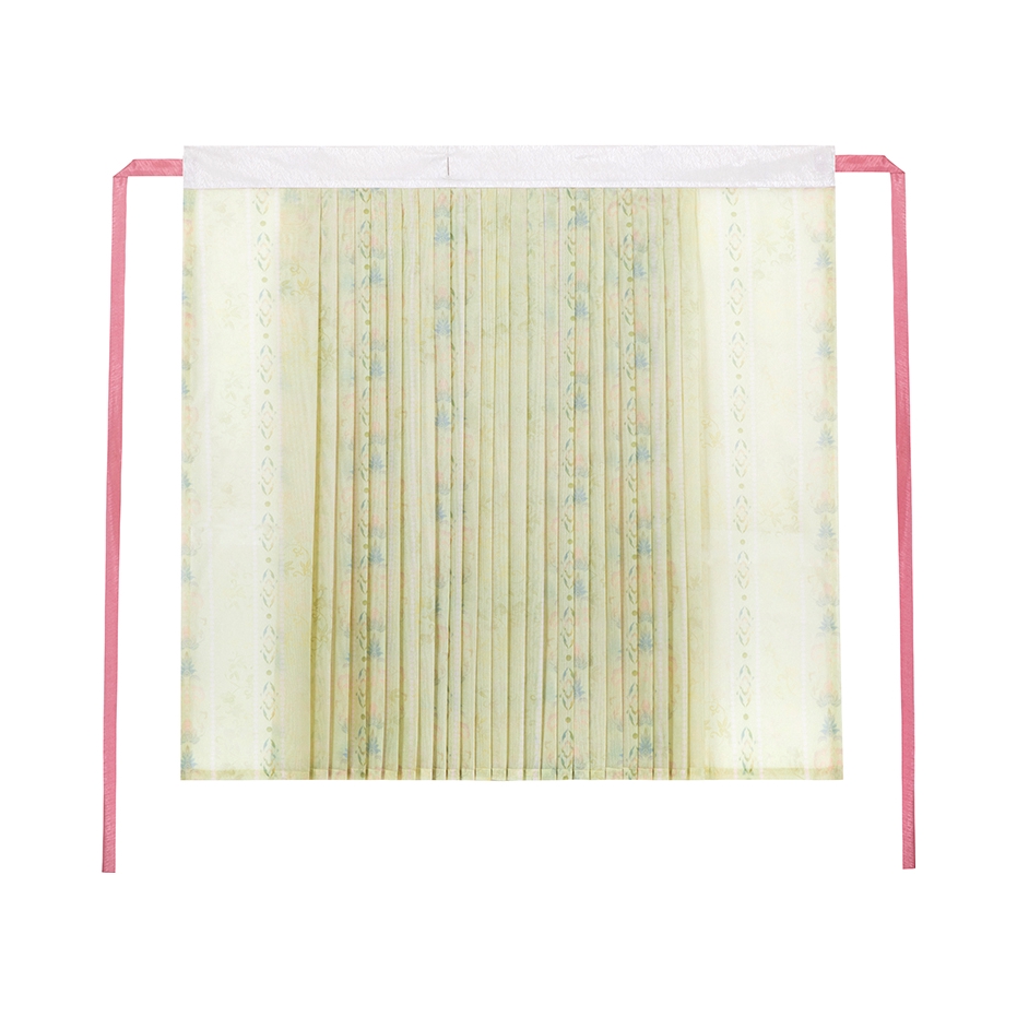 推荐商品：花朝记 纤云 国丝汉服节宋制对襟衫百迭裙 女装 青/百迭裙