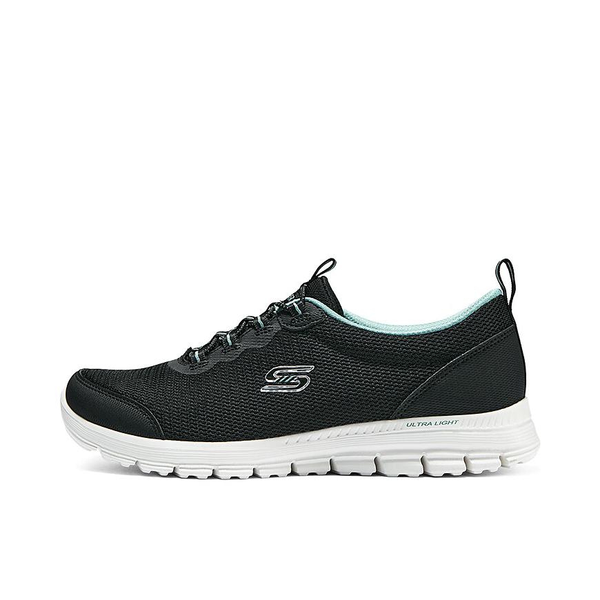 推荐商品：Skechers/斯凯奇 SPORT ACTIVE EVA 超轻 缓震软底 网面透气 轻便舒适 运动休闲 一脚蹬 跑鞋 104510 黑色/白色
