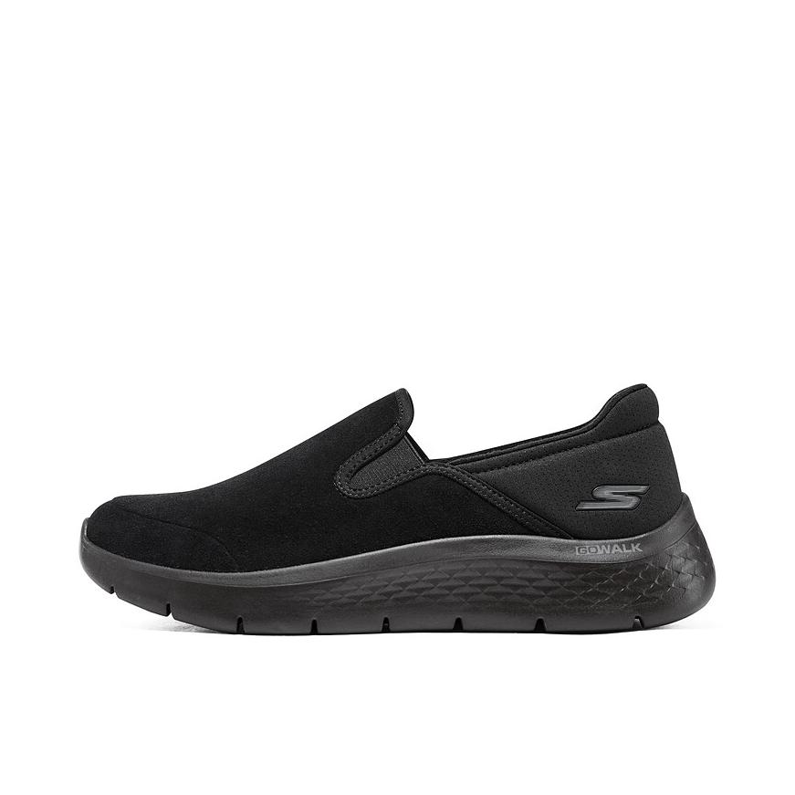 推荐商品：Skechers/斯凯奇 Go Walk Flex 防滑耐磨 缓震软底 舒适轻便 网面透气 一脚蹬 运动休闲鞋 加绒/深黑色