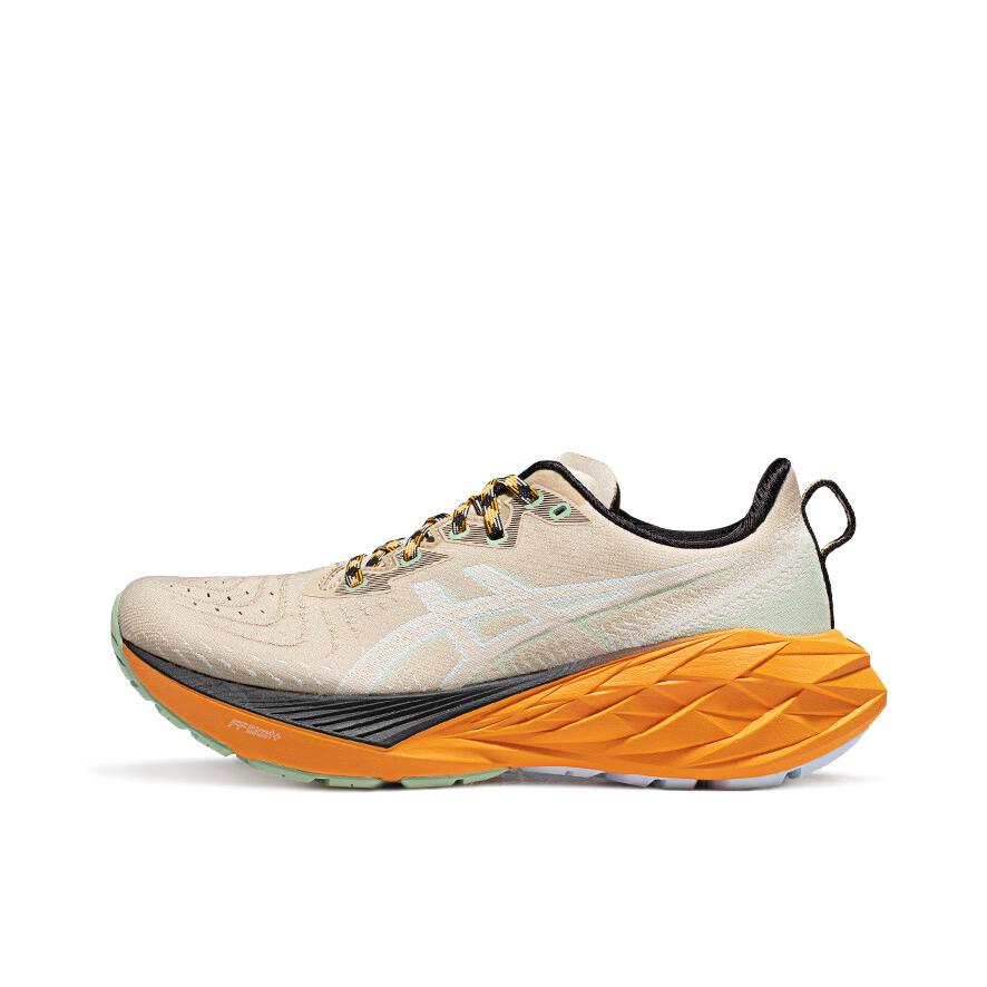 推荐商品：Asics/亚瑟士 Novablast 4 跑鞋 防滑耐磨缓震回弹舒适排汗透气织物长跑夜跑 黄色/米色