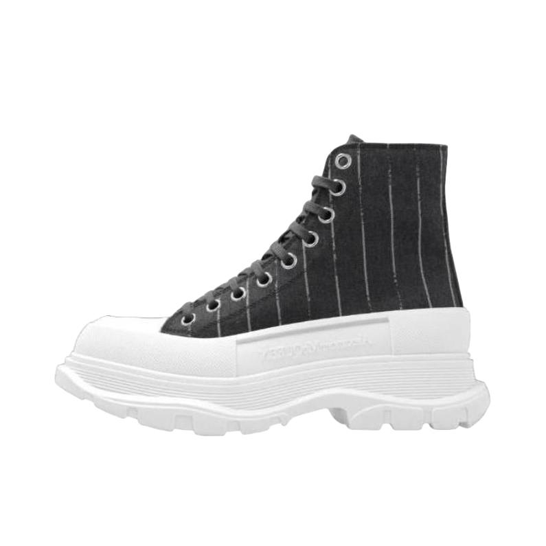 推荐商品：Alexander McQueen/亚历山大麦昆 高帮 系带 舒适 马丁靴 766898W4XA11678 黑色