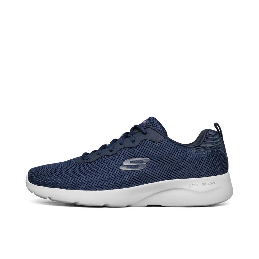 推荐商品：Skechers/斯凯奇 轻便舒适 网面透气 减震耐磨 轻质 软底 慢跑 跑鞋 海军蓝色