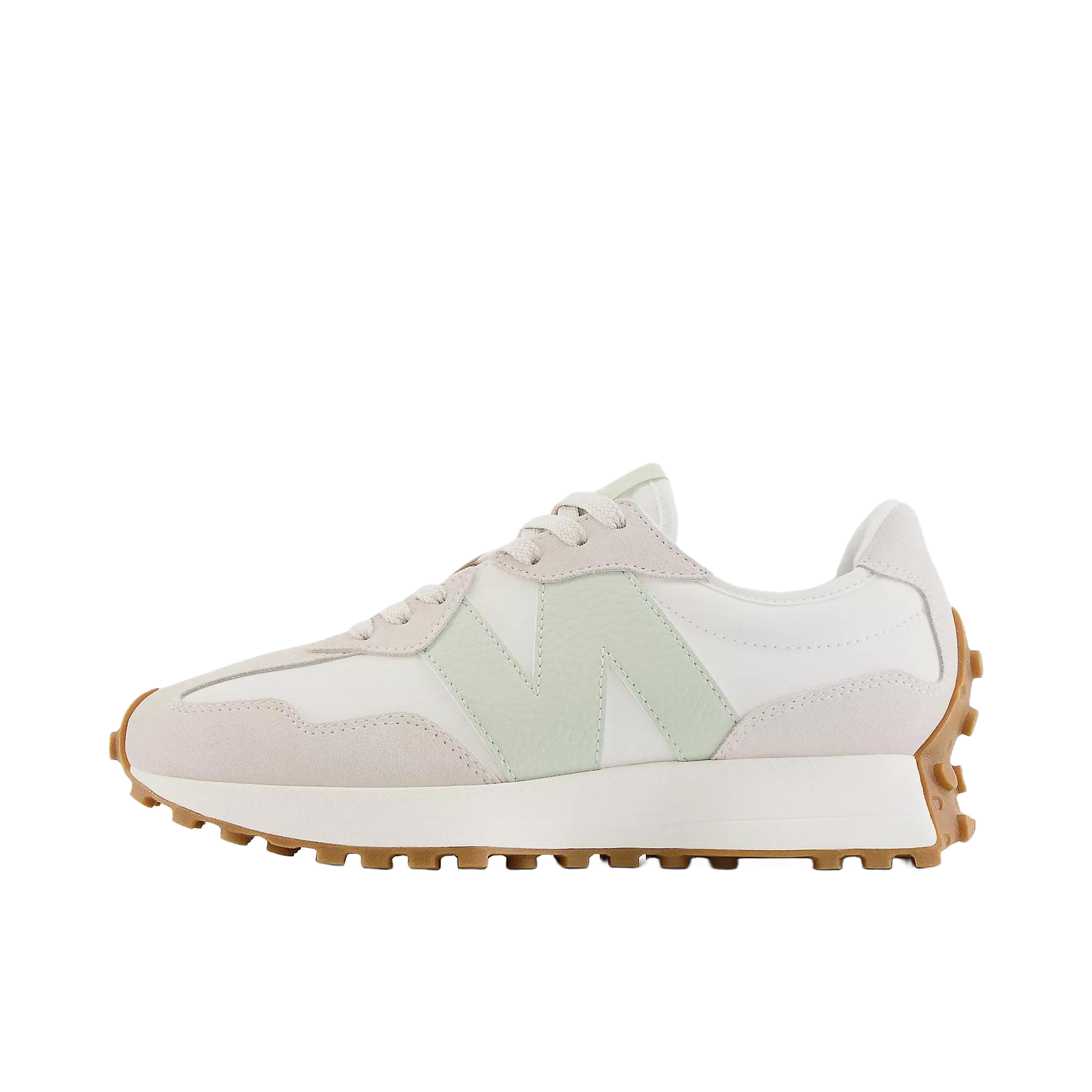 推荐商品：【IU同款】 New Balance 327 跑鞋 舒适复古防滑耐磨休闲透气减震拼接运动防水织物慢跑圆头 女款/白色/浅灰