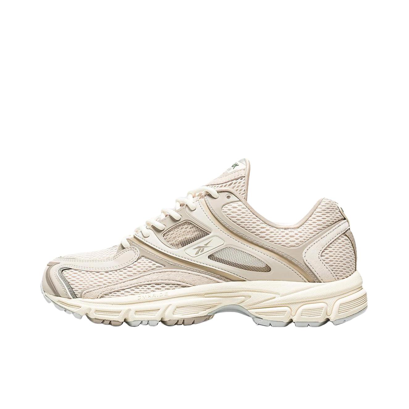 推荐商品：Reebok/锐步 Premier Trinity 跑鞋 耐磨透气包裹性低帮复古休闲机能风网布合成革减震轻便 米色/白色 