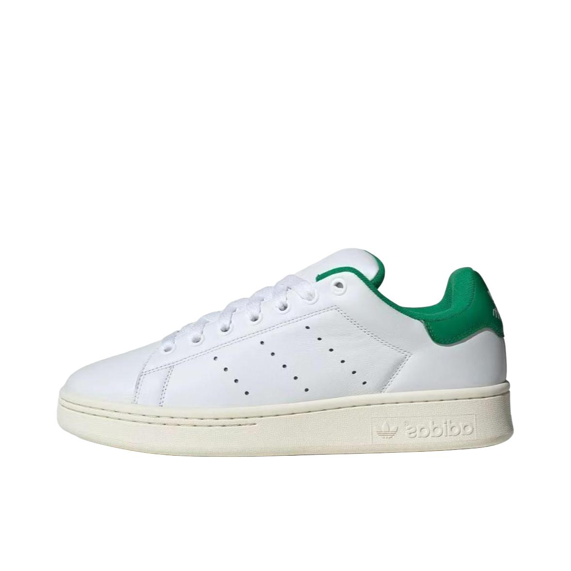 推荐商品：adidas Originals STAN SMITH XLG 减震耐磨 低帮 圆头 系带 板鞋 白色/翠绿