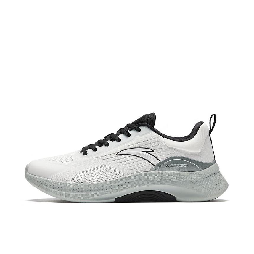 推荐商品：安踏 神行5 跑鞋 防泼水缓震耐磨舒适软底回弹深蹲百搭运动慢跑软弹氢科技 白色/黑色/仙踪绿