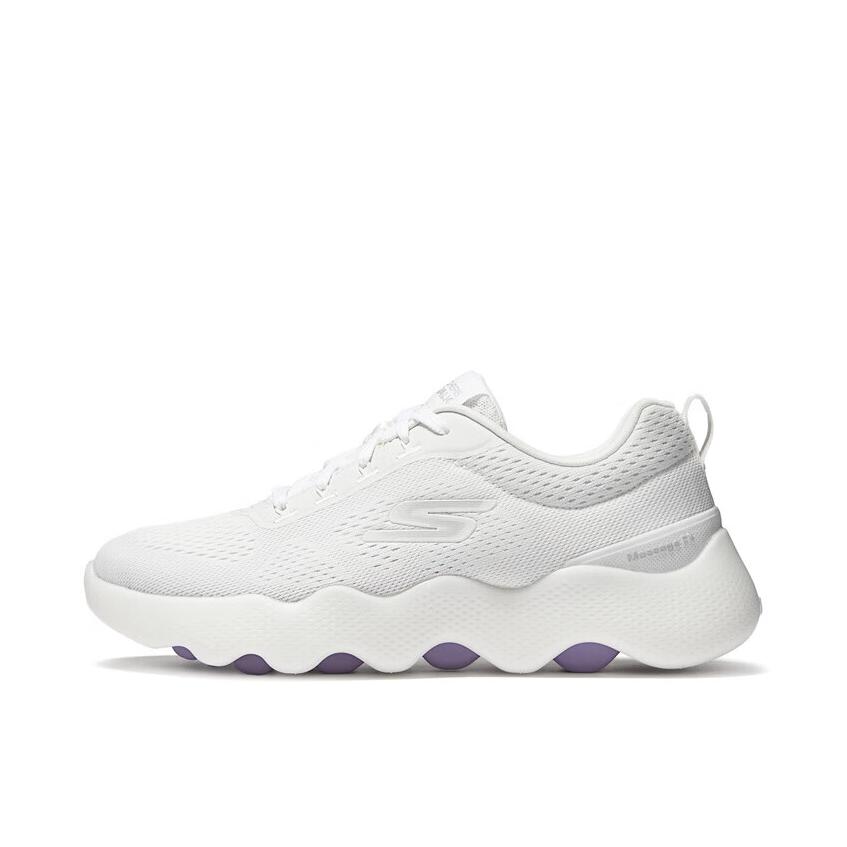 推荐商品：Skechers/斯凯奇 Go Walk Massage Fit 足底按摩 防滑耐磨 舒适缓震 网面透气 软底 网布 一脚蹬 绑带 运动休闲鞋 124906 女款/白色