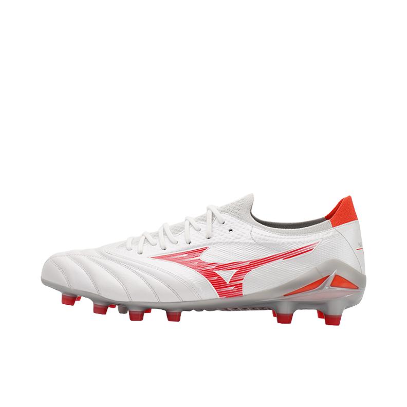 推荐商品：Mizuno/美津浓 Morelia NEO 4 β FG 顶级 长钉 耐磨 胶质 圆头 足球鞋 白色/红色