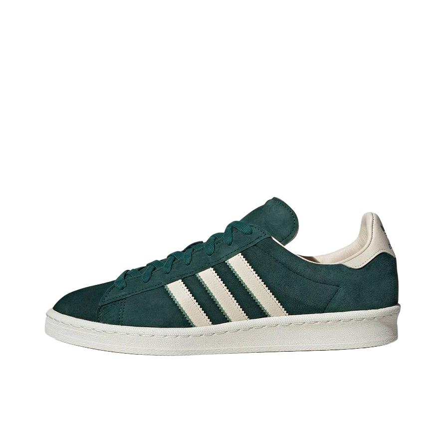推荐商品：adidas originals Campus 80s 板鞋 复古减震透气防滑轻便休闲舒适耐磨低帮时尚潮流 墨绿/白色