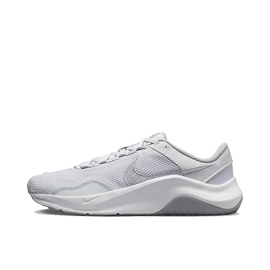 推荐商品：Nike Legend Essential 3 舒适减震 防滑耐磨 轻便透气 复古百搭 休闲鞋 白金色/金属银/狼灰