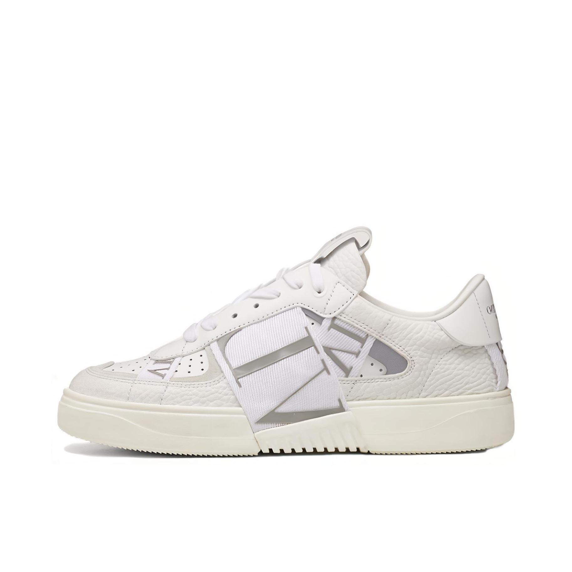 推荐商品：Valentino Vl7n 牛皮 时尚 潮流百搭 防滑耐磨 织物 绑带 运动休闲鞋 TY2S0C58WRQ22E 白色/灰色/冰色