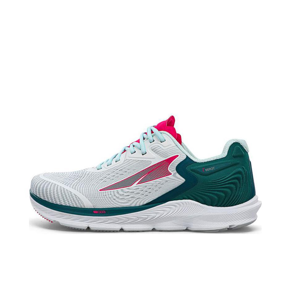 推荐商品：Altra Torin 5 跑鞋 网面透气防滑耐磨缓震回弹舒适轻便织物轻量慢跑马拉松 深绿色/粉色