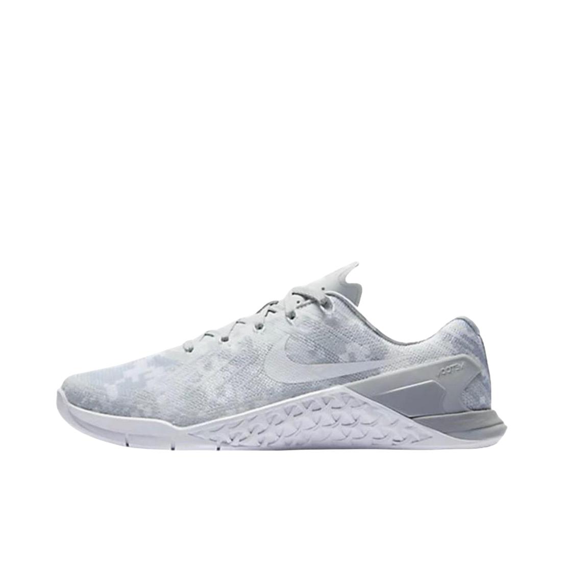 推荐商品：Nike Metcon 3 减震耐磨 透气 复古 深蹲 训练鞋 白色/灰色
