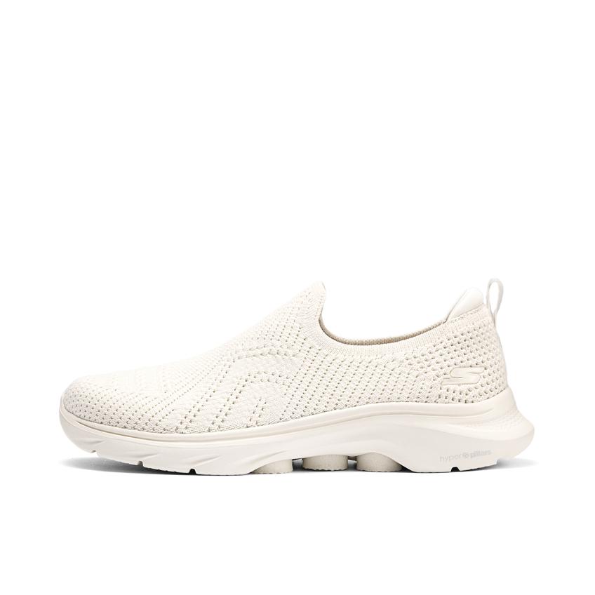推荐商品：Skechers/斯凯奇 耐磨 一脚蹬 轻便 休闲 健步 织物 圆头 运动休闲鞋 125204 女款/乳白色