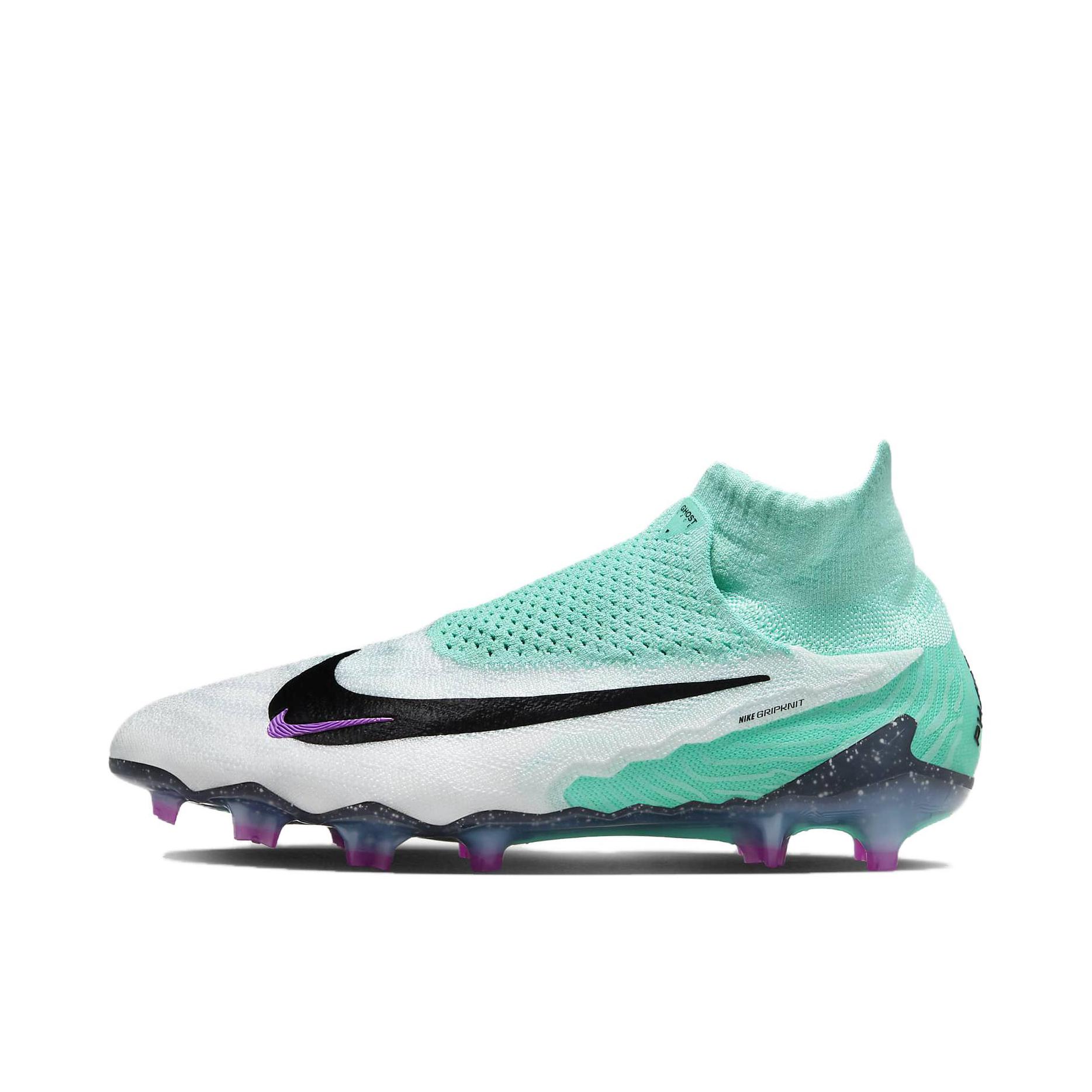 推荐商品：Nike Phantom GX Elite DF FG SE 顶级 胶质长钉 天然草地 防滑耐磨织物 足球鞋 绿松石