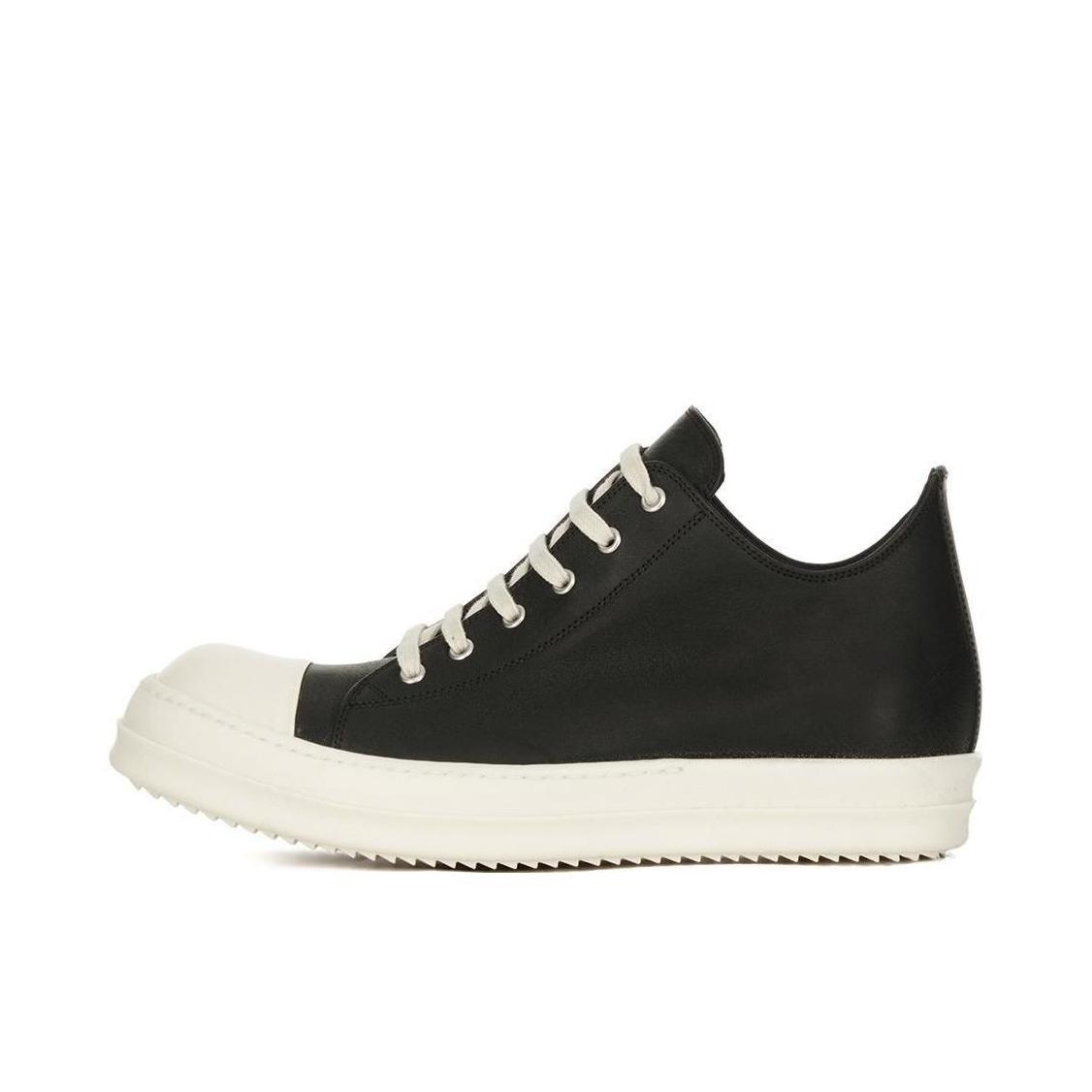 推荐商品：Rick Owens DRKSHDW 运动休闲鞋 时尚百搭防滑耐磨舒适轻便牛皮圆头帆布厚底 、 高帮/黑色/米色