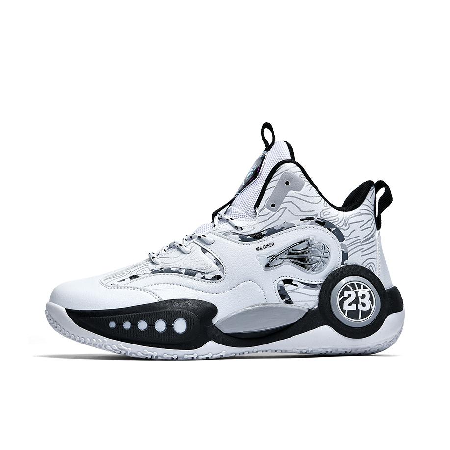 推荐商品：黑尾鹿 减震 防滑 耐磨 篮球鞋 HW-L873 白色/黑色