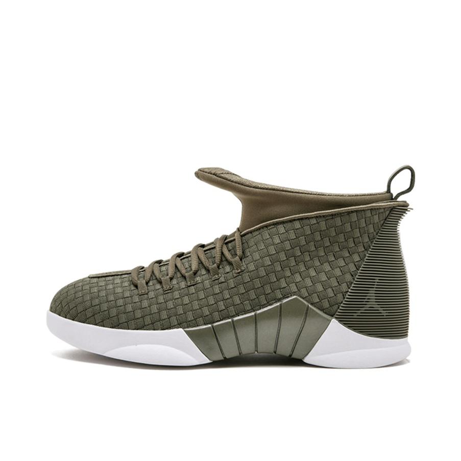 推荐商品：Air Jordan 15 篮球鞋 Phylon科技复古耐磨支撑织物减震包裹性 PSNY Woven Olive 军绿