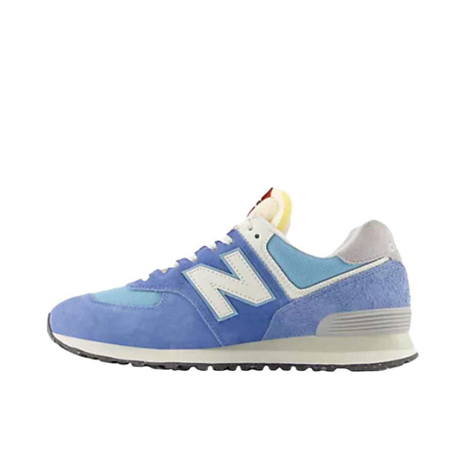 推荐商品：New Balance 574 运动休闲鞋 阿甘鞋 经典复古防滑耐磨缓震舒适透气时尚百搭轻便 D宽/浅蓝/云白