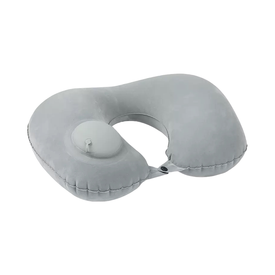 推荐商品：TOPENTAR 充气款 U型枕 TPD203 按压式 加厚植绒面料 旅行汽车出差办公室护颈