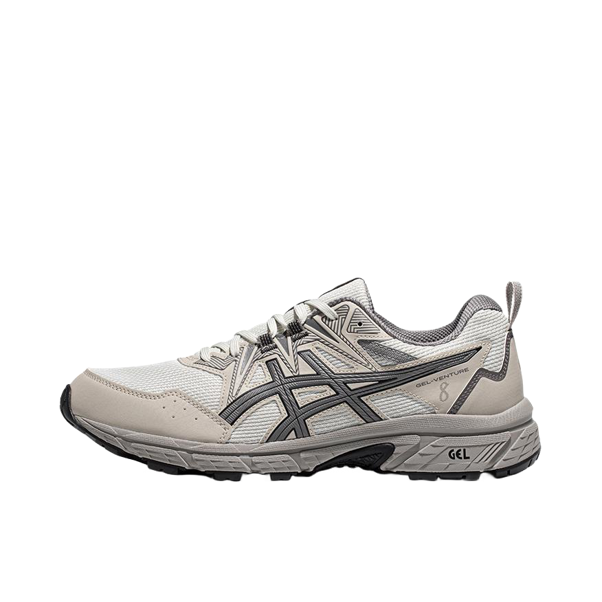 推荐商品：Asics/亚瑟士 Gel-Venture 8 跑鞋 缓冲抓地网面透气缓震防滑耐磨时尚复古越野型回弹包裹性 男款/灰色