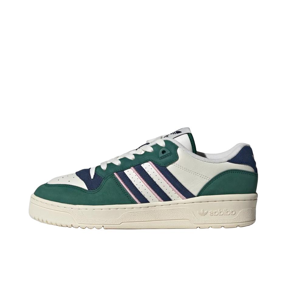 推荐商品：adidas Originals Rivalry 舒适简约 复古 轻便 透气 运动休闲鞋 汉玉白/深靛蓝/森林绿