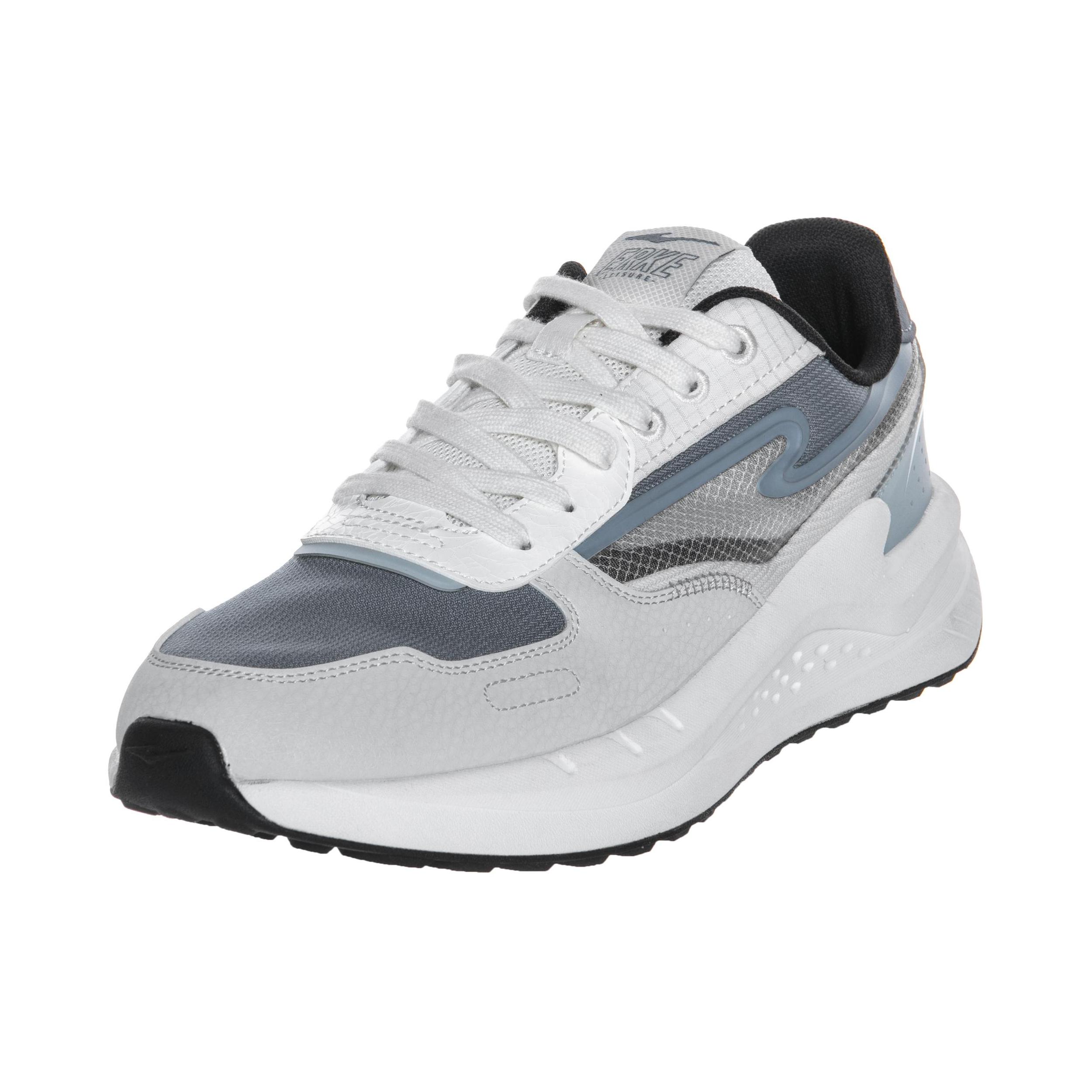 推荐商品：鸿星尔克 耐磨透气 运动 时尚 运动休闲鞋 11124202086 微晶白/深冷灰/白露灰