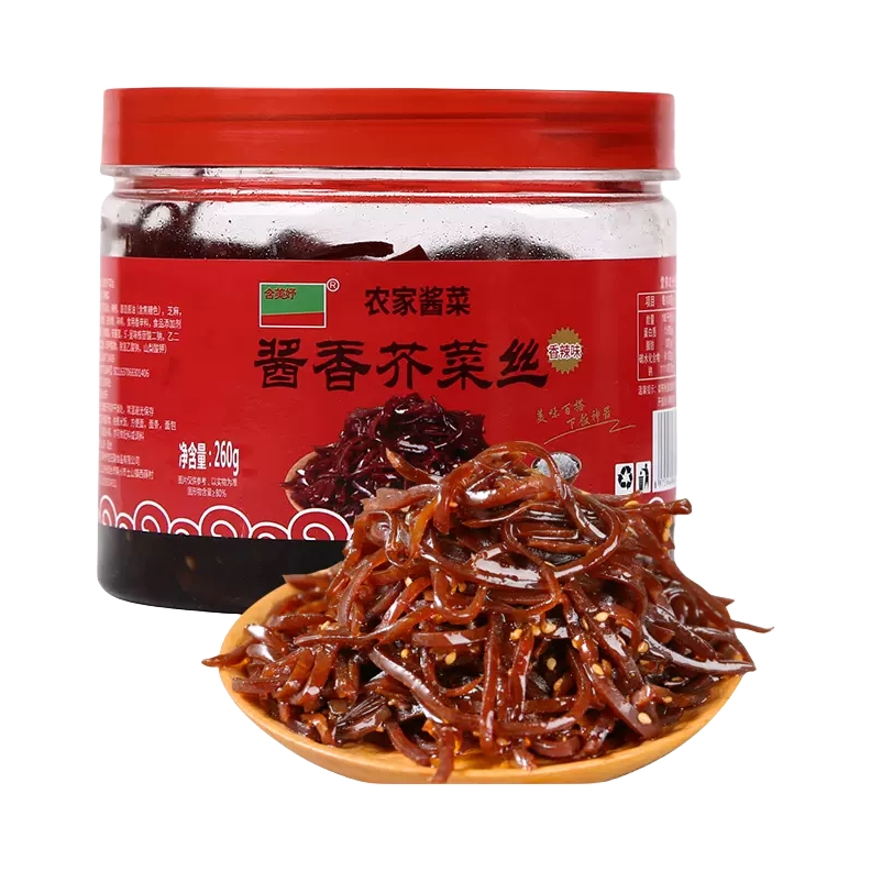 推荐商品：含美妤 农家酱菜 260g 罐装