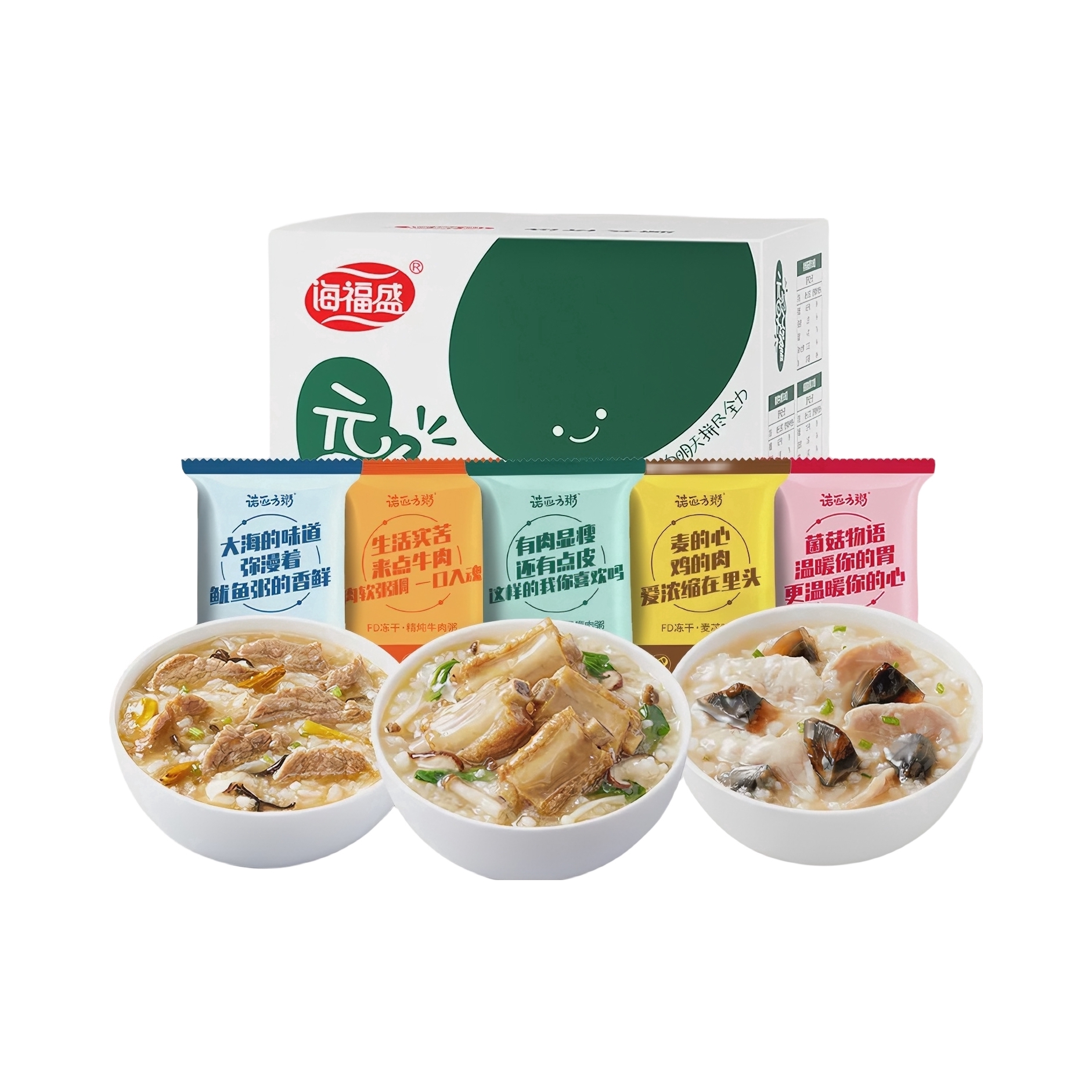 推荐商品：和厨 FD冻干粥 38g/袋 多口味组合