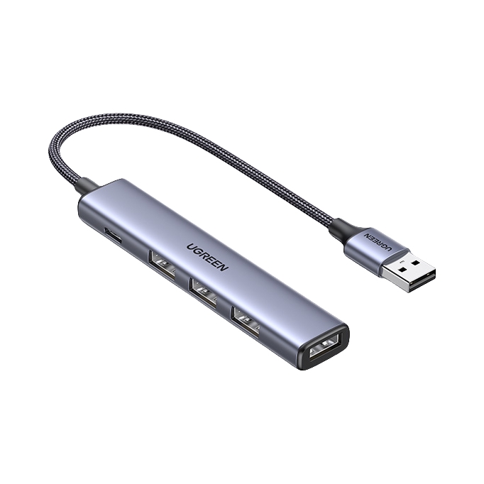 推荐商品：UGreen/绿联 CM636 USB 扩展坞 多接口 延长 外接转接 一拖多 编织线 带供电口 铝合金