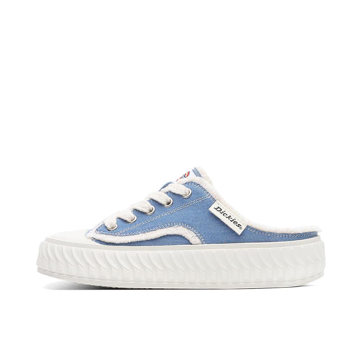 推荐商品：Dickies 防滑耐磨 轻便软底 舒适透气 包头 半拖 休闲百搭 时尚潮流 一脚蹬 外穿 平底 饼干鞋 帆布鞋 231W50LXS92C 半拖/奶油蓝