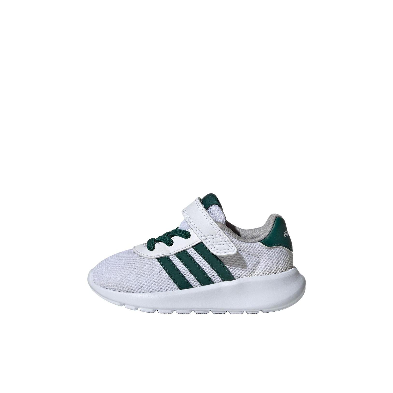 推荐商品：adidas Lite Racer 3.0 舒适百搭 防滑耐磨 减震轻便 网面 运动鞋儿童 婴童/白色/绿色