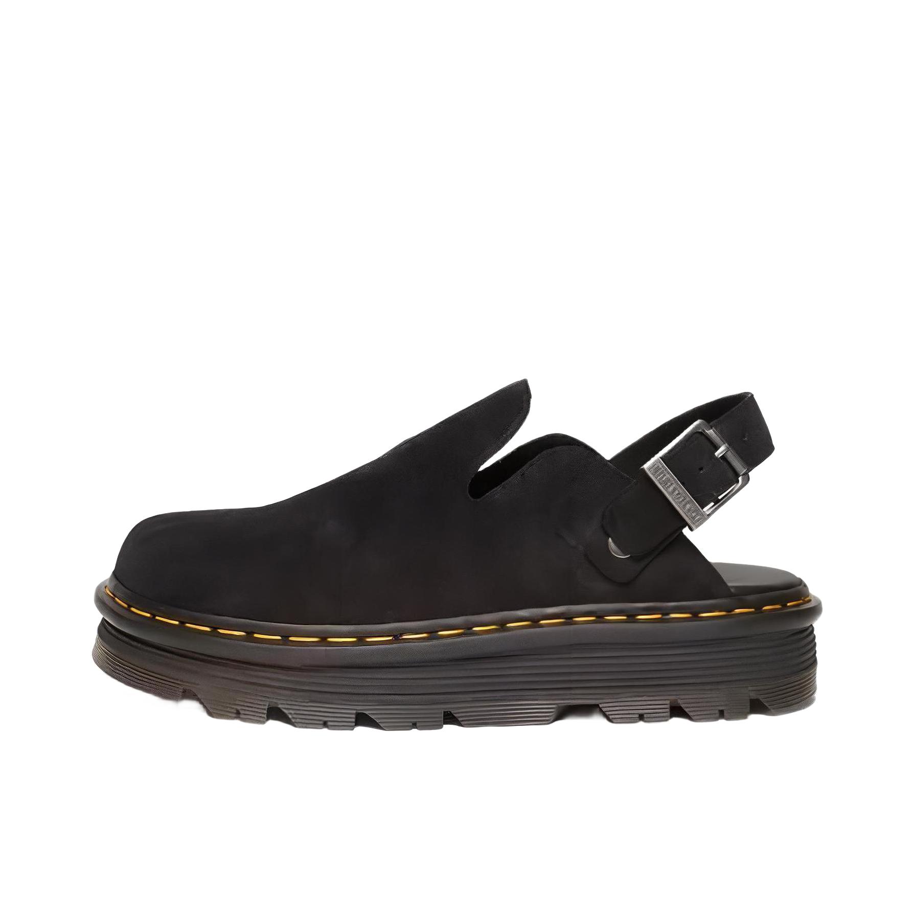 推荐商品：Dr. Martens ZebZag Mule 简约 防滑 包头 厚底 拖鞋 黑色