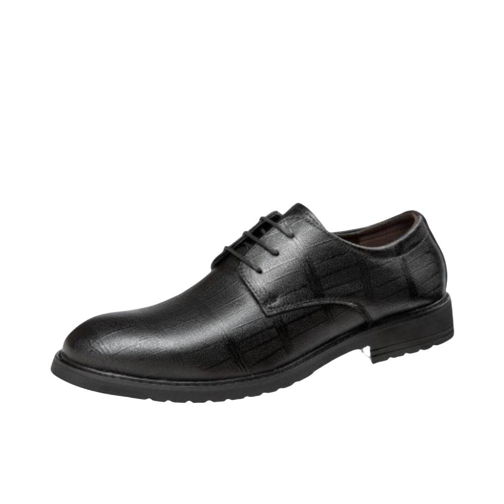 推荐商品：CARTELO/卡帝乐鳄鱼 商务 正装 真皮 透气 皮鞋 2300 黑色