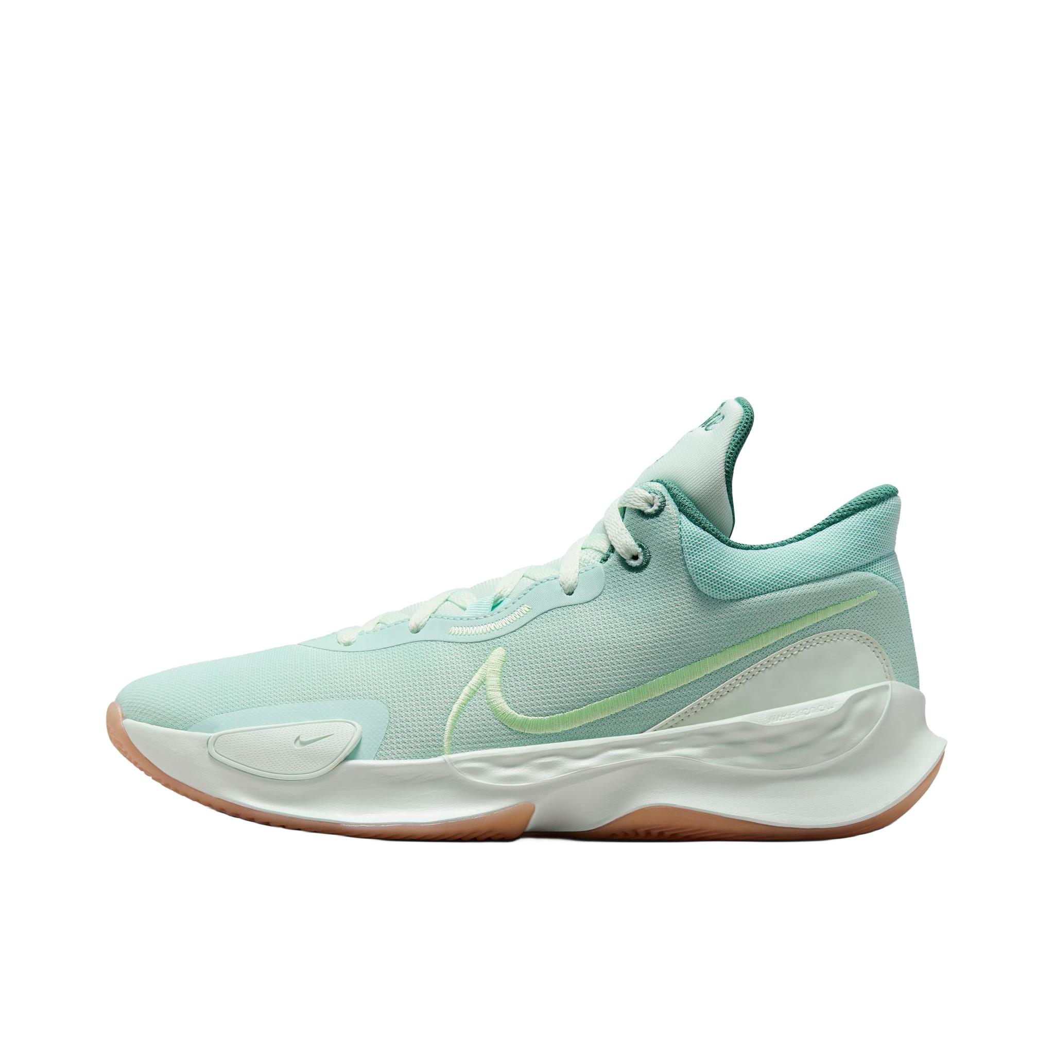推荐商品：Nike Renew Elevate 3 篮球鞋 抗扭减震透气舒适轻便防滑耐磨抓地实战织物 男款/冰翡翠绿/红古铜/海岸蓝