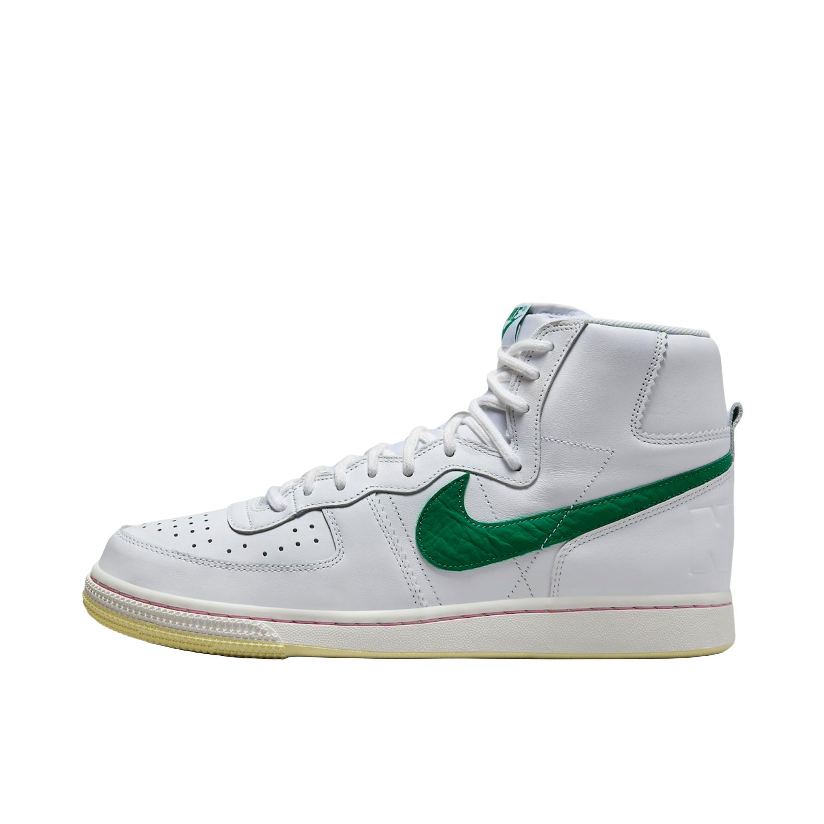 推荐商品：Nike Terminator 板鞋 防滑耐磨潮流复古抓地透气缓震休闲 白色/孔雀石