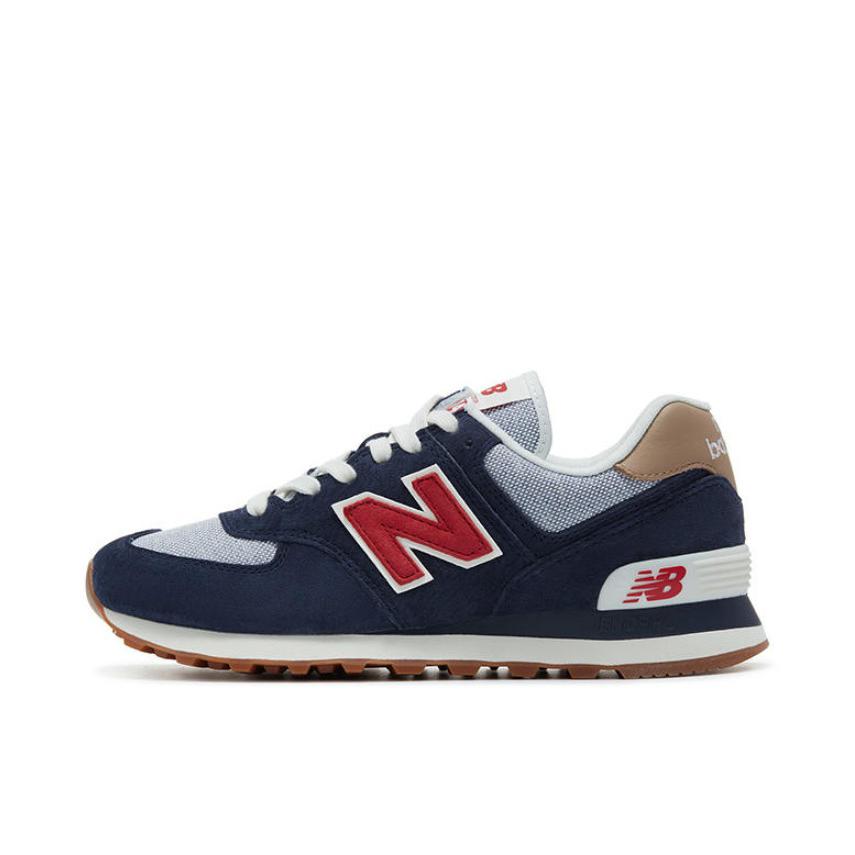 推荐商品：New Balance 574 运动休闲鞋 阿甘鞋 经典复古防滑耐磨缓震舒适透气时尚百搭轻便 藏蓝/酒红