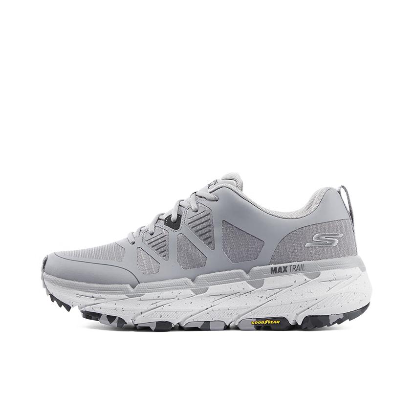 推荐商品：Skechers/斯凯奇 星迈 悦野 跑鞋 徒步鞋 户外鞋 网布舒适缓震防水防滑耐磨增高简约百搭稳定弧科技 浅灰色