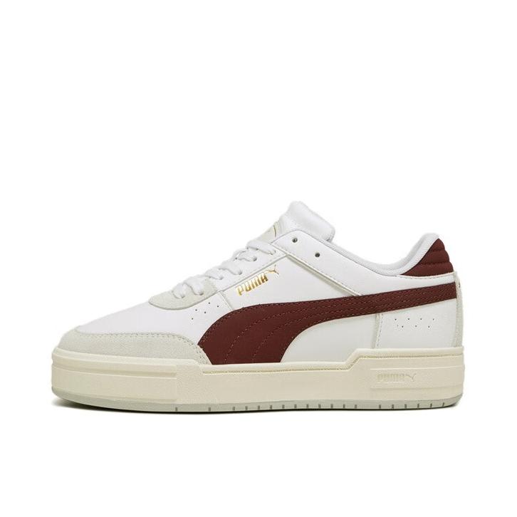 推荐商品：Puma/彪马 Ca Pro Classic 板鞋 舒适透气防滑耐磨厚底百搭复古时尚网球风拼接 白色/酒红