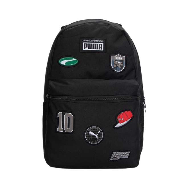 Puma PATCH BACKPACK 复古休闲运动织物拉链开合可调节肩带双肩包