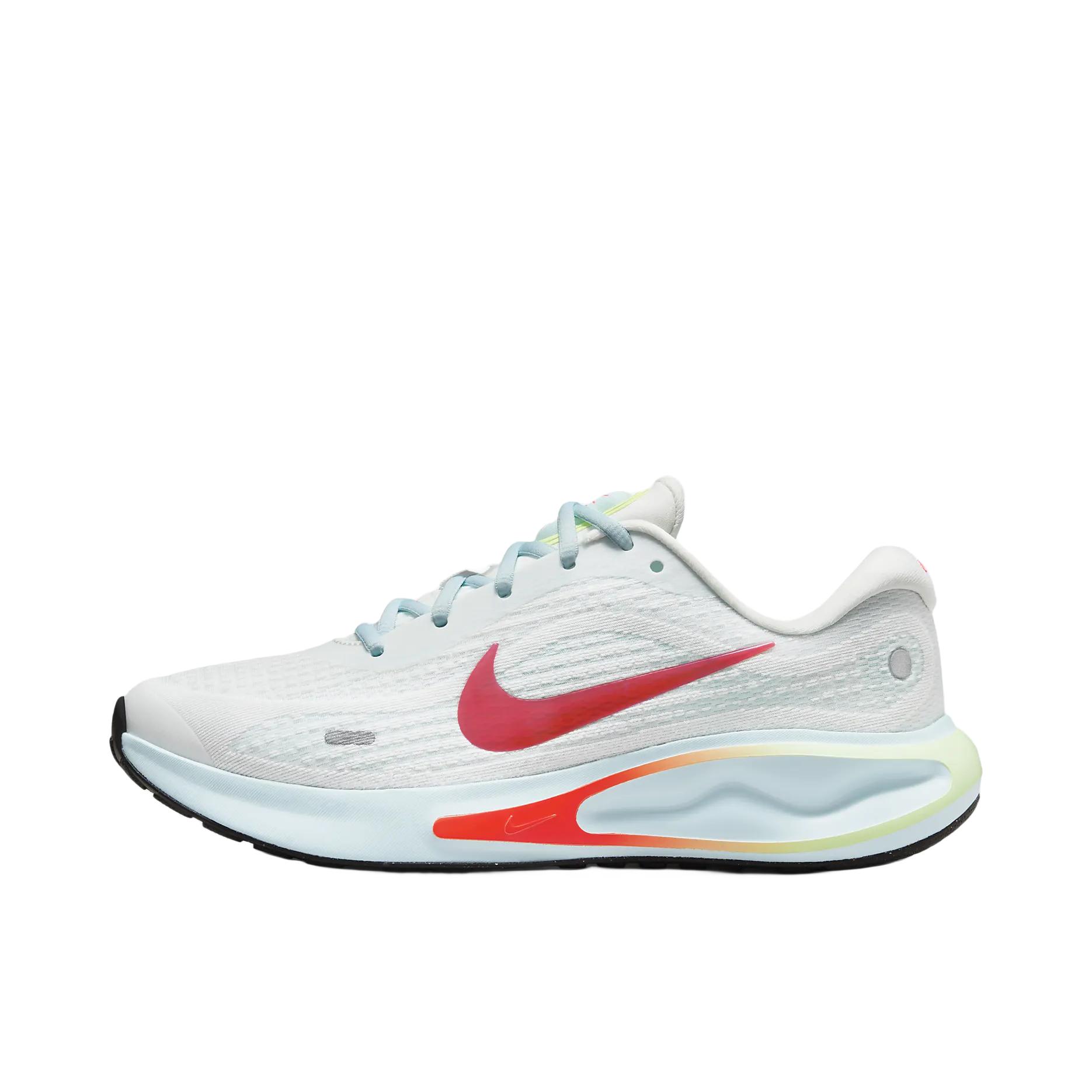 推荐商品：Nike Journey Run 跑鞋 缓震轻便防滑耐磨休闲简约训练长跑短跑织物运动贴合圆头支撑 女款/白色/蓝色