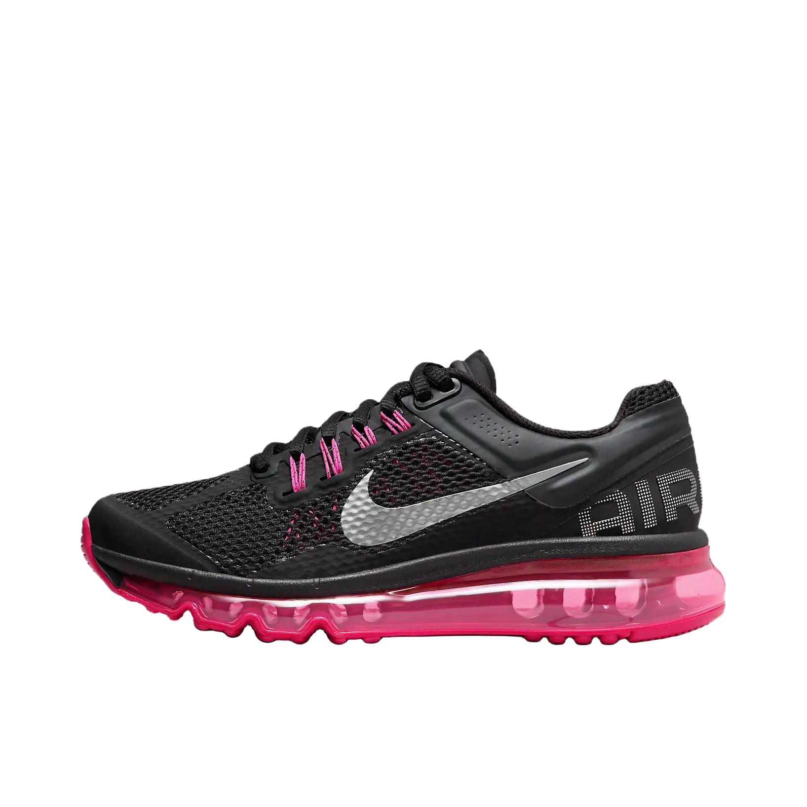 推荐商品：Nike Air Max 2013 跑鞋 气垫缓震舒适透气防滑耐磨复古百搭支撑运动 大童/黑色/红色