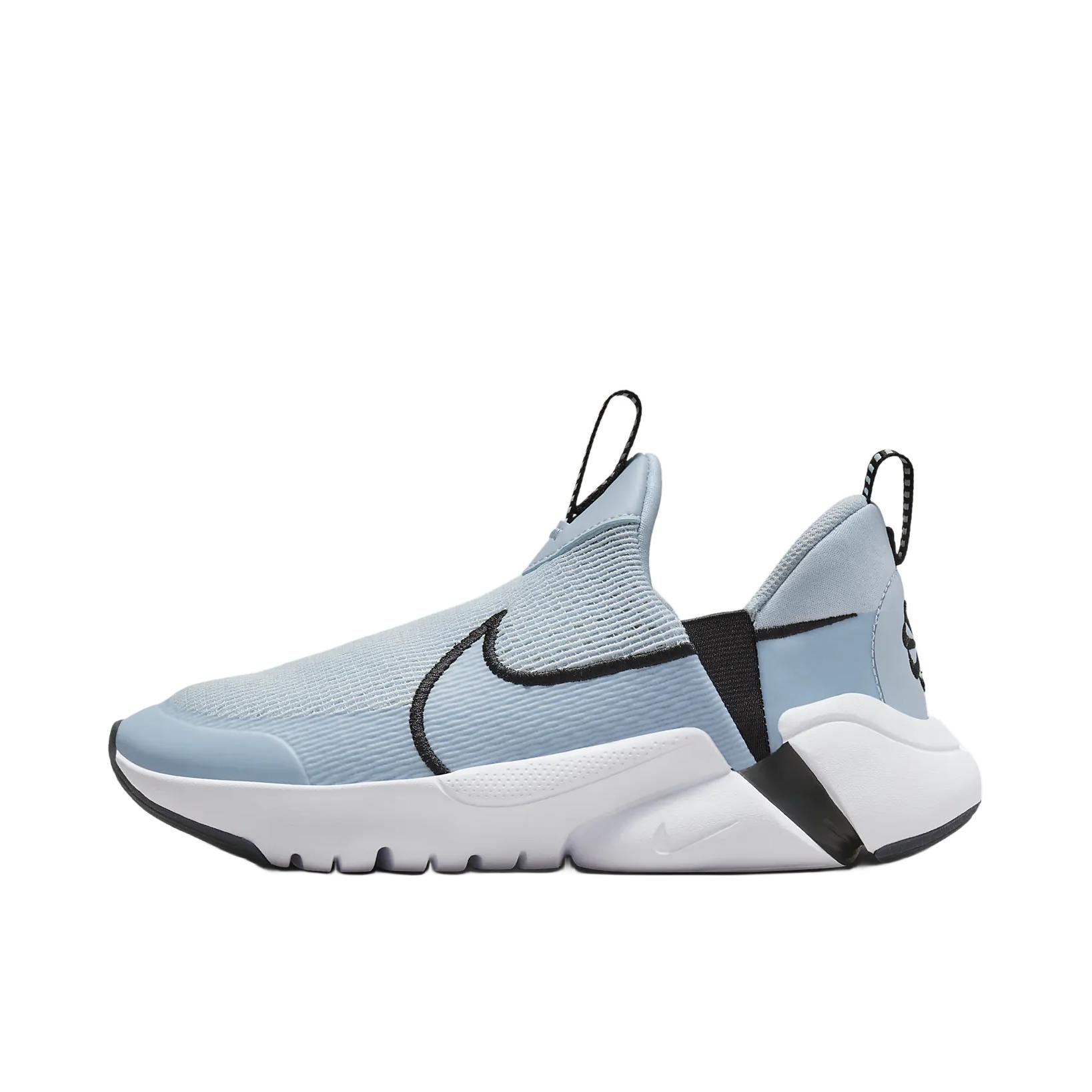 推荐商品：Nike Flex Plus 2 跑鞋 舒适百搭耐磨透气网面一脚蹬易穿脱 GS/浅军械蓝/白色/黑色 